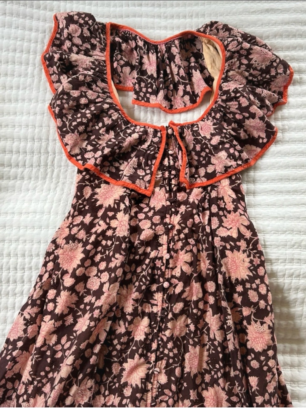 Maeve Smocked Dress with lace fringe detail - Picture 3 of 4